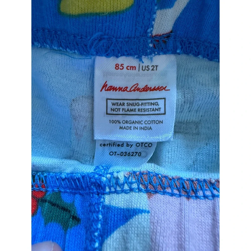 Hanna Andersson Nutcracker Pajamas Kids 2 Blue Long John Organic Cotton Holiday